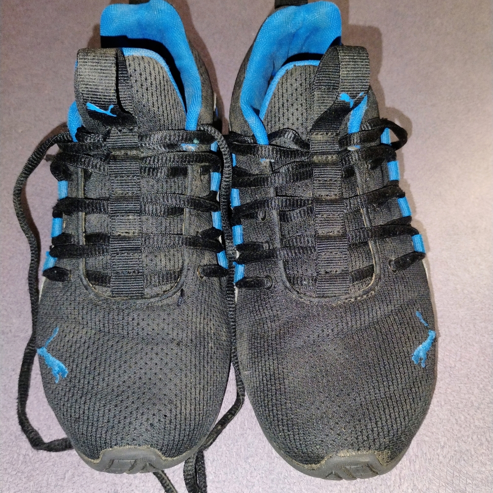 Puma Men's Black and Blue Athletic Shoes